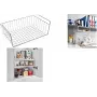 Cesto de arrumação para prateleira inferior Metaltex Babatex, branco, 500 mm 363850014
