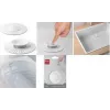 Tampa de ralo universal Metaltex em silicone 2-em-1 com filtro e tampão, branco 297558000