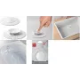 Tampa de ralo universal Metaltex em silicone 2-em-1 com filtro e tampão, branco 297558000