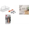 Prateleira de parede Metaltex Reflex Luxy Vacuum-Fix prateada 1 nível 403329000