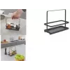 Porta-especiarias Metaltex Tokyo LAVA com pega, metal revestido preto mate 352912000