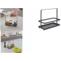 Porta-especiarias Metaltex Tokyo LAVA com pega, metal revestido preto mate 352912000