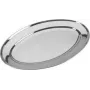 Travessa oval Metaltex, aço inoxidável, polido de alto brilho, 300 mm de largura, prateado, adequada para máquina de lavar louça, 1 unid. 690715010