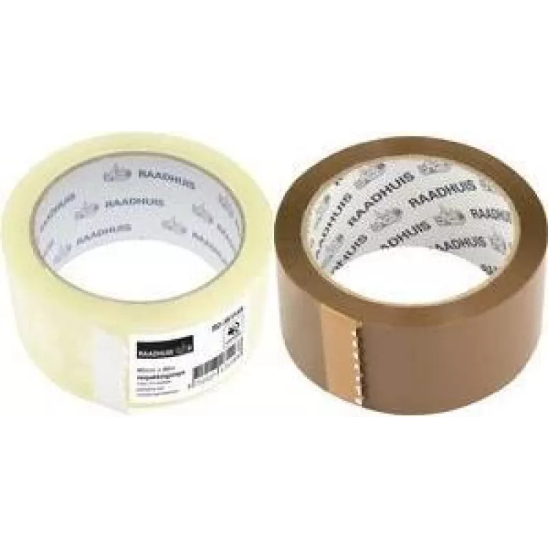 Fita de embalagem de polipropileno castanha de baixo ruído RAADHUIS, 48 mm x 66 m, 6 rolos (RD-351146)