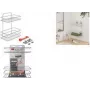 Toalheiro duplo Metaltex Reflex LUXY com prateleira, montagem por ventosa VacuumFix, prateado 403342000