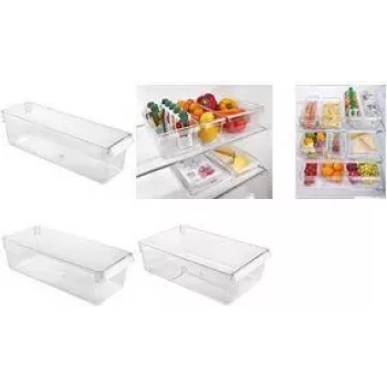 Organizador Metaltex Frigo-System, pequeno, transparente, poliestireno (PS), para organização do frigorífico, 1 unid. 235405000