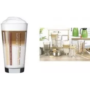 Copo de Latte Macchiato Esmeyer LINES 370 ml, conjunto de 12, adequado para máquina de lavar louça 410-865