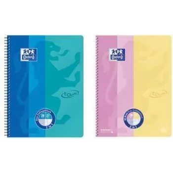 Bloco de notas Oxford Collegeblock DUO Touch A4+ rosa/amarelo - 80 folhas pautadas com capa soft-touch 400207175
