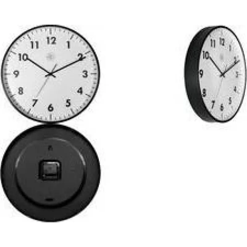 Relógio de parede de quartzo NEXTIME STIL 400 mm mostrador branco ponteiros pretos 7317-V2