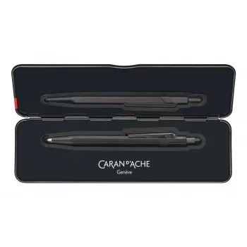 CARAN D'ACHE Fixpencil BLACK CODE porta-minas, 2 mm, corpo hexagonal em alumínio preto mate 22.496