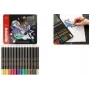 Kores KOLORES SELECTION lápis de cor triangulares, 24 cores diferentes, madeira de tília, mina totalmente colada, resistente à quebra, ergonómicos BB93325