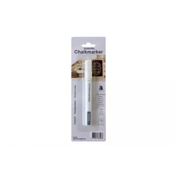 EUROPEL Marcador de giz 3 mm, branco, ponta redonda ou cunha, embalagem blister (1 unid.) 356508