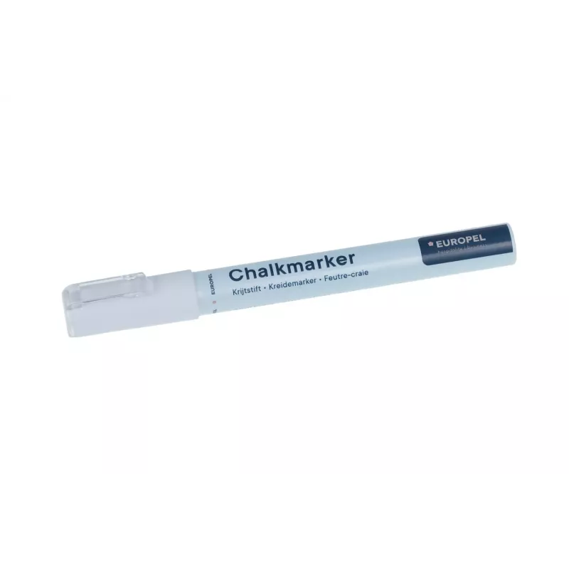 EUROPEL Marcador de giz 3 mm, branco, ponta redonda ou cunha, embalagem blister (1 unid.) 356508
