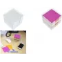 Caixa de notas transparente KANGARO K-6301, pré-preenchida com 700 folhas em várias cores, plástico com reentrância para pega
