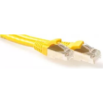 Cabo de rede ACT amarelo 10m S/FTP CAT6A Snagless RJ45 FB6810
