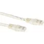 Cabo de rede ACT Cat6a U/UTP, 0,25m, marfim, RJ45, 10Gbps, 500MHz IB3352