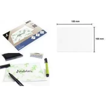 Cartão em branco KANGARO K-122551, 250 g/m², 105 x 150 mm, branco, cartão individual