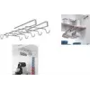 Suporte de canecas sob armário My-Mug Metaltex, prateado metálico, 6 canecas, metal revestido resistente à ferrugem, sem perfuração 364928039