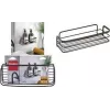 Prateleira de parede 1 nível Origin LAVA Metaltex, metal com revestimento Touch-Therm, preto 401104000