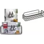 Prateleira de parede 1 nível Origin LAVA Metaltex, metal com revestimento Touch-Therm, preto 401104000