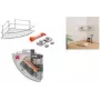 Prateleira de canto Reflex LUXY & VacuumFix Metaltex, prateado, 1 nível, montagem sem perfuração 403330000