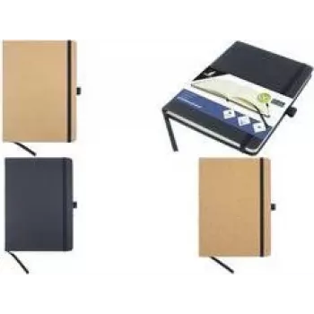Caderno A5 KANGARO K-552141 capa dura kraft, pautado, 96 folhas, papel chamois