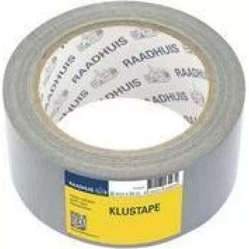 Fita de tecido RAADHUIS, 50 mm x 50 m, fita adesiva prateada para reparações, rasgável à mão – 1 rolo (RD-351312)