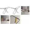 Estendal com abas Horizon ONYX Metaltex, 20 m de área de secagem, aço com revestimento epóxi preto, dobrável, grelhas duplas ajustáveis 407940000