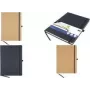 KANGARO K-552161 Caderno A4 pautado kraft, 96 folhas, capa dura PU, papel chamois