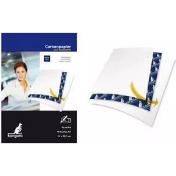 KANGARO K-7900086 Papel químico, DIN A4, 10 folhas, azul, 210 x 297 mm, para escrita manual
