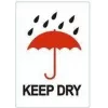 RILLPRINT Etiquetas de aviso adesivas permanentes KEEP DRY, branco/vermelho/preto, 74 x 105 mm, 500 etiquetas por rolo 76960