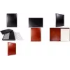 Multo Hannibal Pasta com bloco A4 em pele sintética Cognac MU-201024