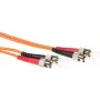 ACT Cabo de patch de fibra ótica 0,5m LSZH Multimodo 62,5/125 OM1 Duplex ST/ST (RL1000)