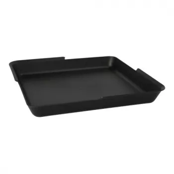 PAPSTAR Circulware Travessa de servir retangular reutilizável, sem divisórias, preta, 1000 ml, polipropileno com 30% de cargas minerais, 1 unid. 97021