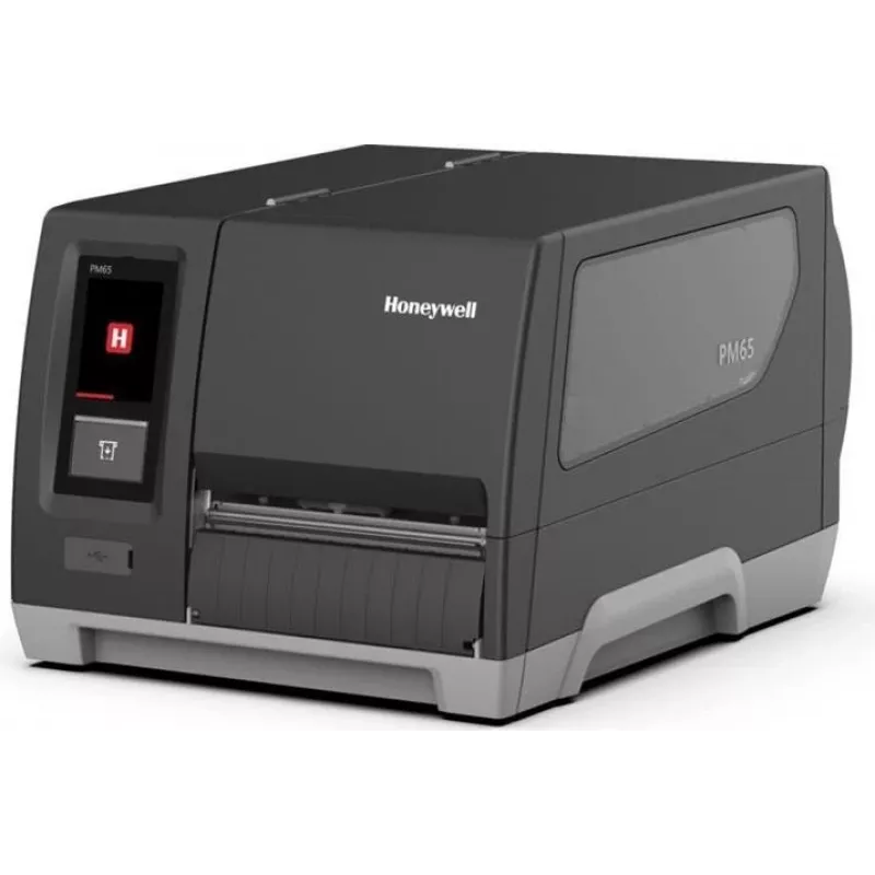 Honeywell PM65 Impressora térmica industrial de etiquetas, 203 dpi, Rewind, LTS, dispensador, RTC, USB, RS232, Ethernet