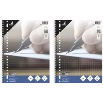 KANGARO Bloco universitário A4 quadriculado 10 mm, 80 folhas, 23 furos, 60 g/m², sem margem (K-5574)