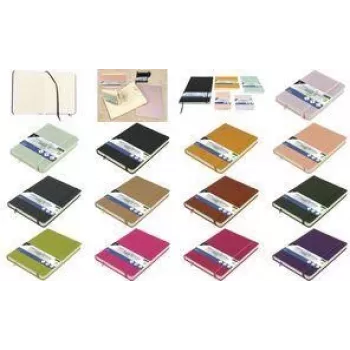 Caderno de esboços Kangaroo, capa dura PU, DIN A6, rosa antigo, 80 folhas, 140 g/m² papel creme sem ácido K-861212