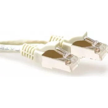 Cabo de rede patch S/FTP CAT6A Snagless marfim 3m ACT (FB6003)