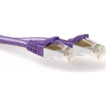 Cabo de rede patch LSZH S/FTP CAT6A Snagless roxo 15m ACT FB8715