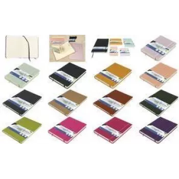 Caderno de esboços Kangaro K-861249 A4, 80 folhas, papel creme 140 g/m², capa dura em PU verde-limão