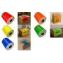 RILLPRINT 67842 Etiquetas em rolo térmicas diretas para impressoras Zebra, 102 x 152 mm, laranja, adesivo permanente, 1 rolo