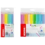 Kores Kolores Pastel Lápis de cor triangulares, 12 cores pastel diferentes, mina de 3 mm, alta pigmentação, estojo de cartão BB93311