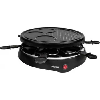Tristar RA-2998 Grill raclette com 6 frigideiras antiaderentes, 800 W, preto