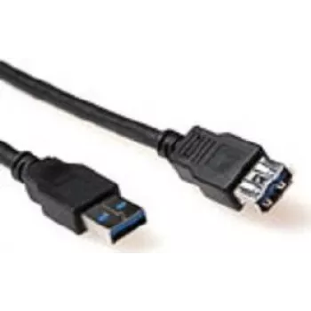 ACT SB3040 Cabo de extensão USB 2.0 de 0,5 m ficha USB-A para conector fêmea USB-A preto