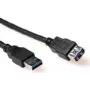 ACT SB3040 Cabo de extensão USB 2.0 de 0,5 m ficha USB-A para conector fêmea USB-A preto