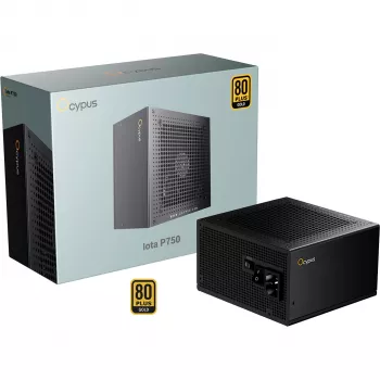 Fonte de alimentação OCYPUS Iota P750 750W 80 PLUS Gold totalmente modular ATX 3.0 - preta