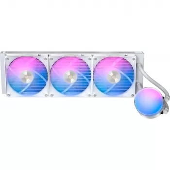 Ocypus Delta L36 ARGB V2 White Refrigeração líquida AIO para CPU, radiador 360mm, 3 ventoinhas ARGB 120mm, Intel & AMD