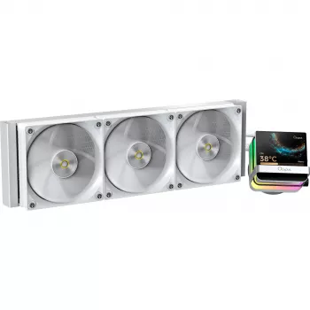 Dissipador de CPU líquido AIO Ocypus Sigma L36 PRO branco 360mm ARGB