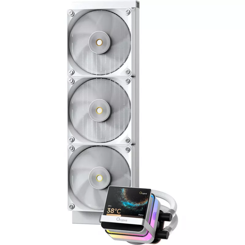 Dissipador de CPU líquido AIO Ocypus Sigma L36 PRO branco 360mm ARGB