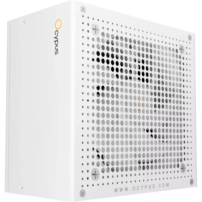 Fonte de alimentação OCYPUS Iota P1000 1000W 80 PLUS Gold totalmente modular ATX 3.0 - branca
